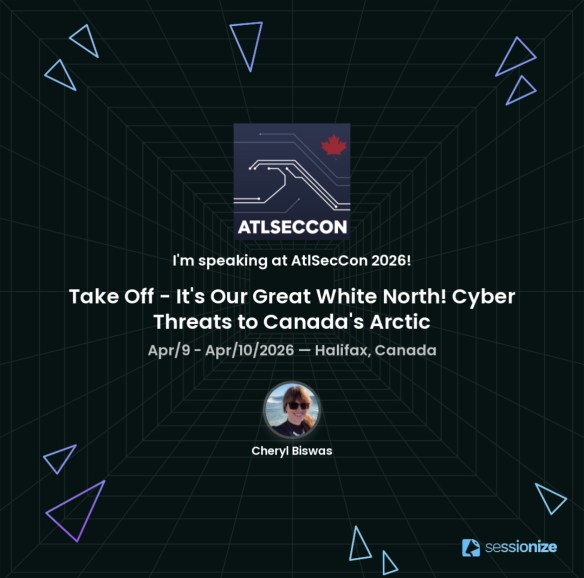 Black background, white graphics. AtlSecCon wave logo. 